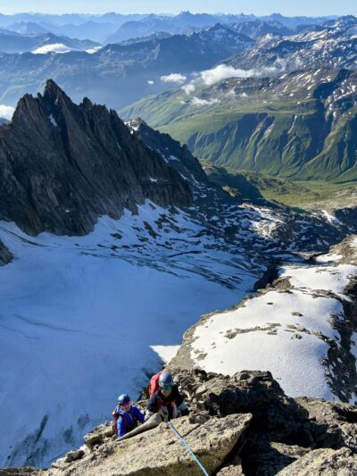 Hochtour buchen Galenstock und Bielenhorn Südsporn Galenstock schöne Kletterei